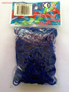 RAINBOW LOOM gumičky MODRÉ NÁMOŘNICKÉ gelové
