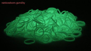 LOOM BANDS RAINBOW LOOM gumičky BÍLÉ svítící 600 KS
