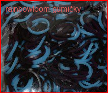 RAINBOW LOOM gumičky SVÍTÍCÍ PŮLNOČNÍ MODŘ
