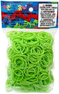 RAINBOW LOOM gumičky ZELENÉ světlé