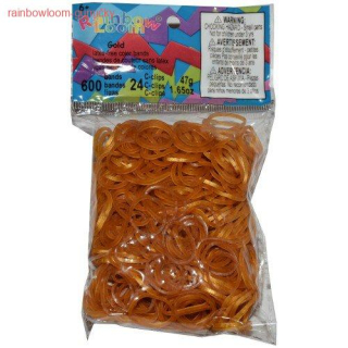RAINBOW LOOM gumičky ZLATÉ průhledné