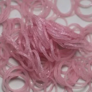 RAINBOW LOOM gumičky RŮŽOVÉ třpytky